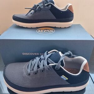 LEMS Men's Casual Sneakers - Navy and Tan / Chillum model.